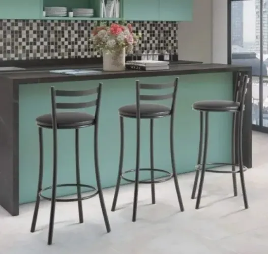 Banqueta Alta Estofada