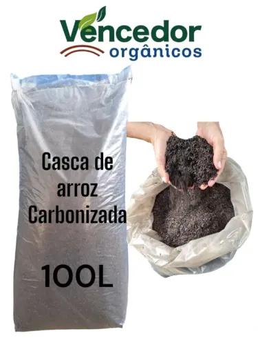 Casca de arroz carbonizada 100L - Saco