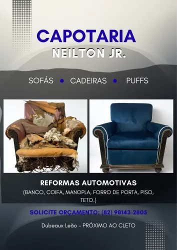 Serviço / Reforma / Sofá / Banco de Carro / Poltrona / Capoteiro