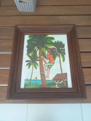 Quadro típico nordestino - o homem do côco 