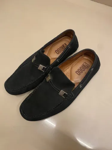 Sapatênis Mocassim Couro Viggo - Preto