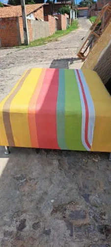 Cama Box Casal com Estampa Colorida