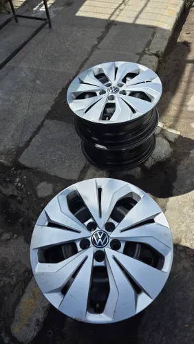 Rodas de ferro 5x100 aro 16 tcross polo virtus fox