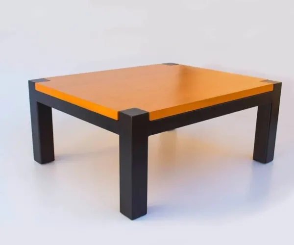 Mesa de Centro Moderna em Madeira e Aço
