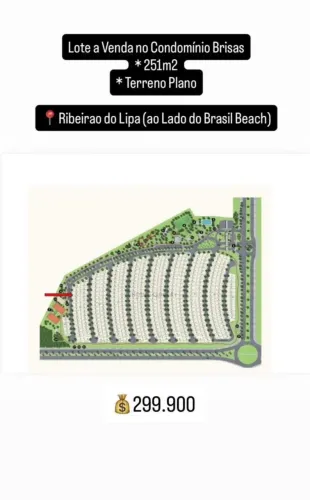 Terreno condomínio brisas 250mts oportunidade única