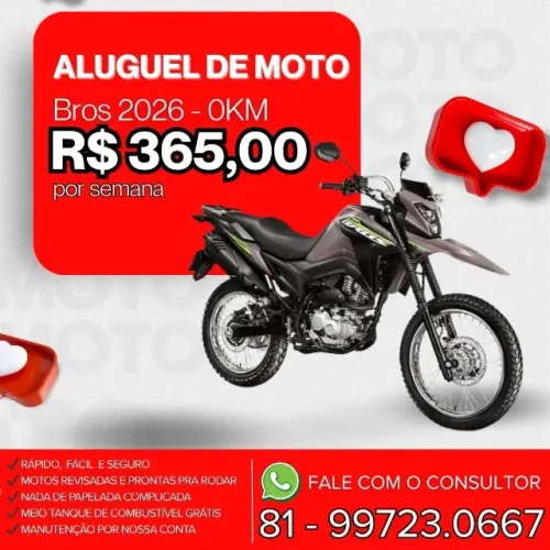 Aluguel de Moto Honda Bros 2026 - IgorLOC (Recife e Região)