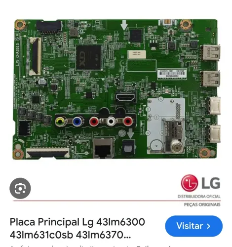 Placa principal TV Smart LG 43lm6370psb mãe led