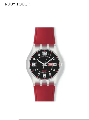 Relógio Swatch transparente Ruby touch sujk701