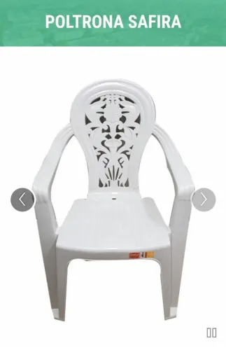 Cadeira de plastico com braço produto novo de fábrica wats *75