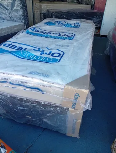  Cama box baú com Colchão acoplado Ortosleep Solteiro - Conforto e Qualidade