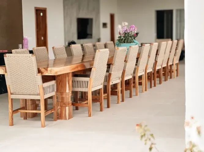 Cadeira em Madeira e Fita Náutica.