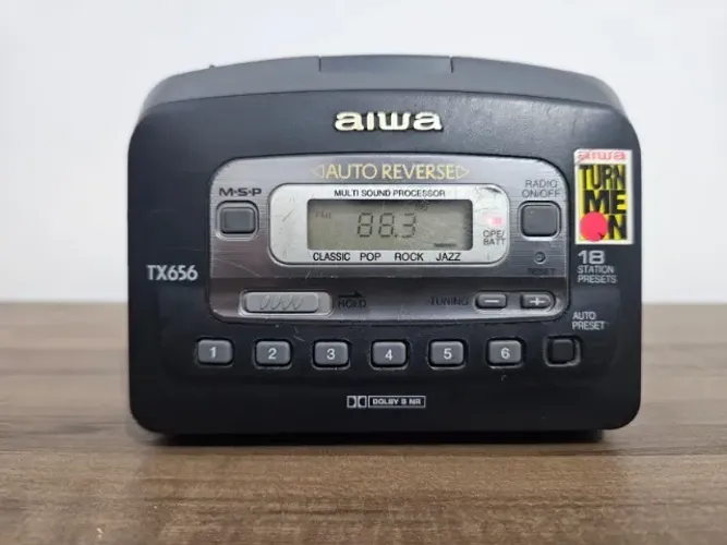 Walkman Aiwa Tx656 Com Dolby Auto Reverse Preto (Usado)