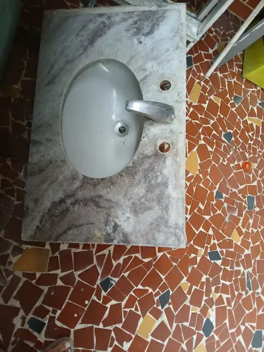 Cuba de pia em mármore para banheiro