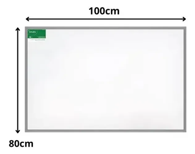 QUADRO BRANCO STD 100X80 MD ALUMINIO