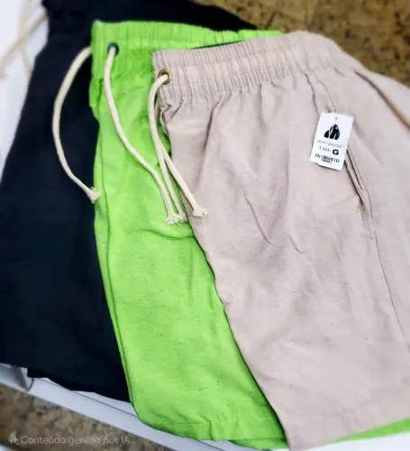 Bermudas de linho masculina 