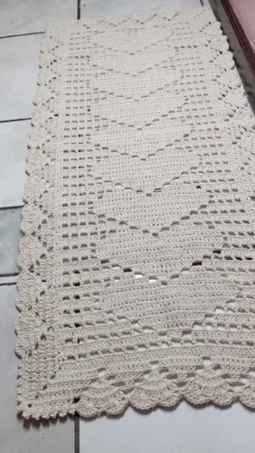 Tapete de crochê artesanal