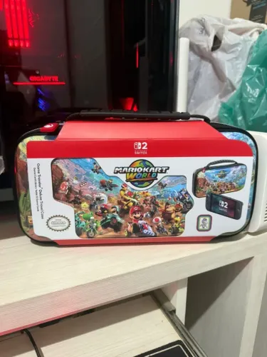 Deluxe Game Travel Case Mario Kart Game Switch 2 E Oled Cor Preto