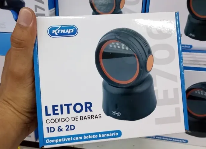 Leitor de Código de Barras Fixo 1D e 2D com Fio USB 1.8 Metro