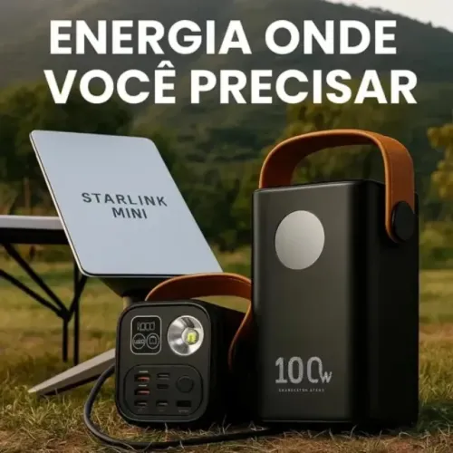 Carregador Power Bank 60.000mah Portatil Starlink 100w Turbo