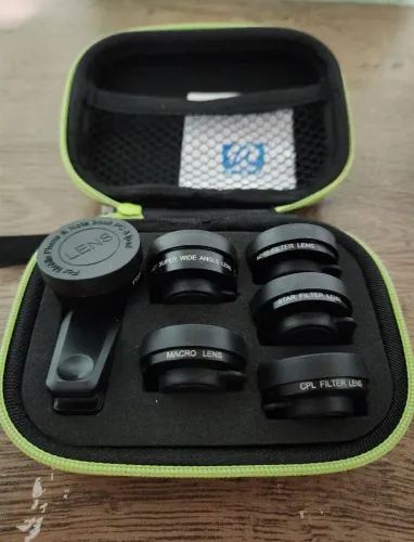 Kit de Lentes Apexel para Celular - Macro, Wide Angle, Fisheye, Star e Filtros!