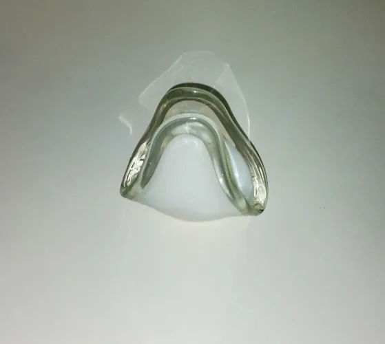 Belíssimo Porta guardanapos antigo em Cristal Murano