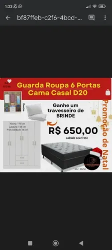 Combo de Cama Casal + Roupeiro