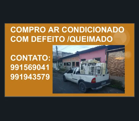 Compro ar condicionado com defeito/queimado