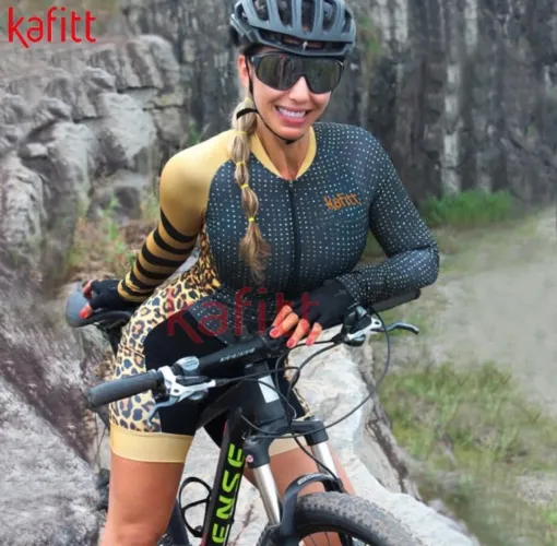 Macacão de Ciclismo Feminino - Impressão Animal