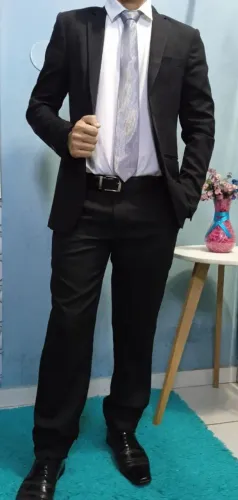 Traje social completo preto ALUGUEL 