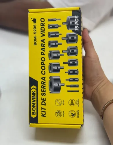Kit jogo de serra copo para Vidros 15pcs