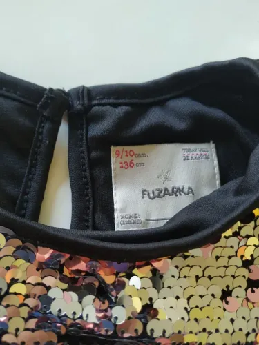 Vestido infantil Fuzarka com paetês