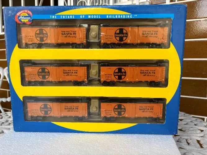 Pack Athearn 06 Vagoes Ho 40' Ice Refrigerator Car Santa Fe