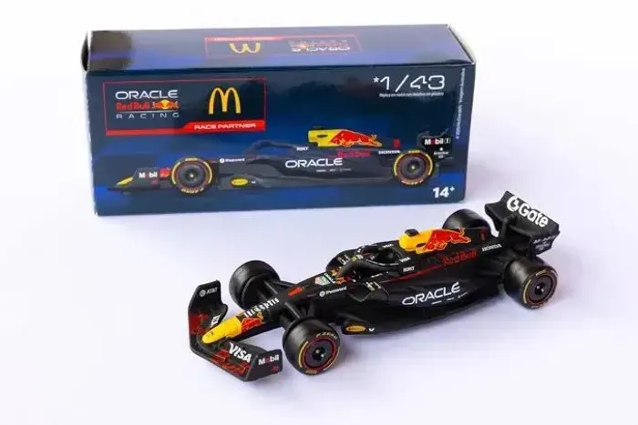 Miniatura Carro F1 Red Bull Edição Especial Mc Donald's 1/43