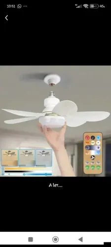 Lâmpada led ventilador de teto 