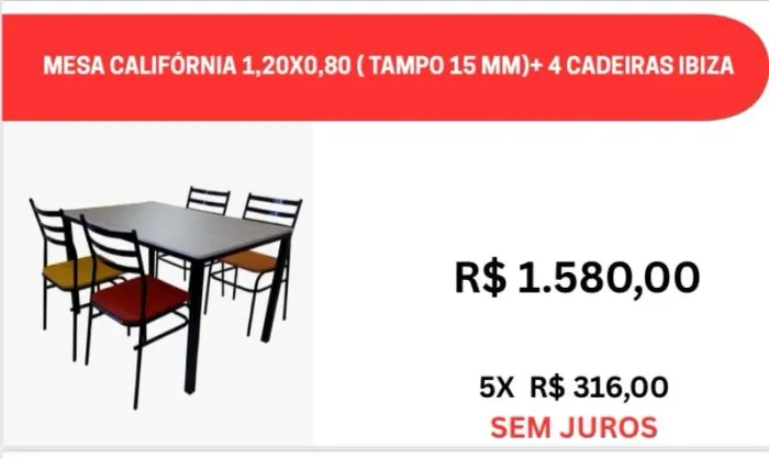 jogo de mesa e cadeiras ideal para refeitório, praça de alimentação, escola
