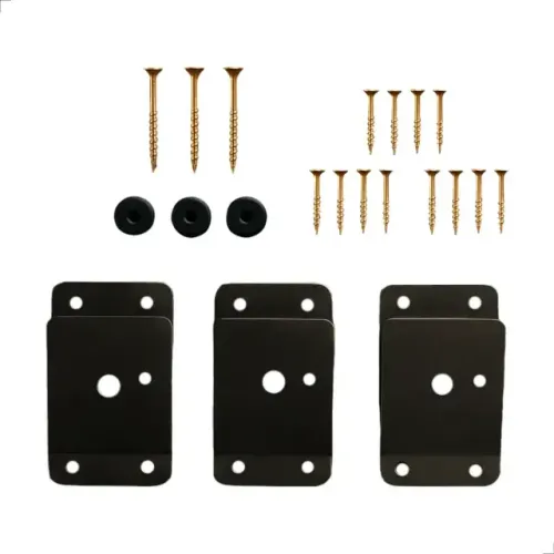 Kit Parafuso Com Suporte Plástico P/ Fixação De Pés De Mesas