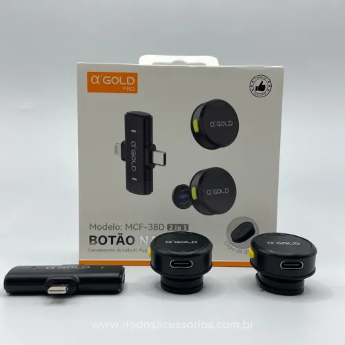 Microfone de Lapela Sem Fio