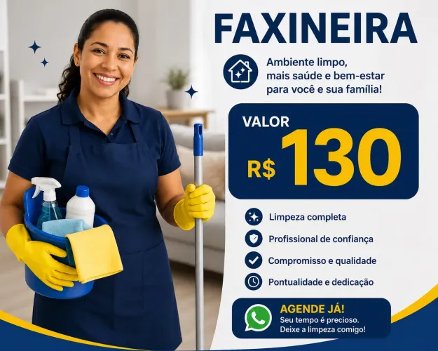 Faxineira disponível 