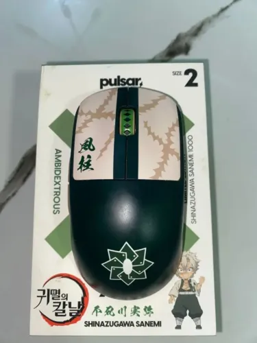 Mouse gamer Pulsar X2A Demon Slayer Shinazugawa Sanemi Size 2 (DESCRIÇÃO)
