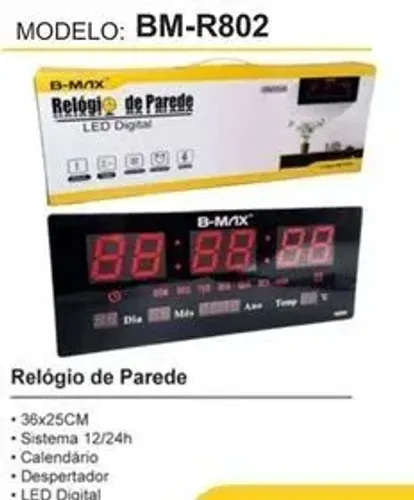 Relógio digital para parede
