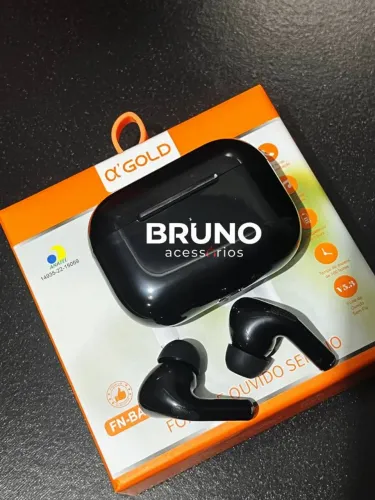Fone Bluetooth sem fio preto