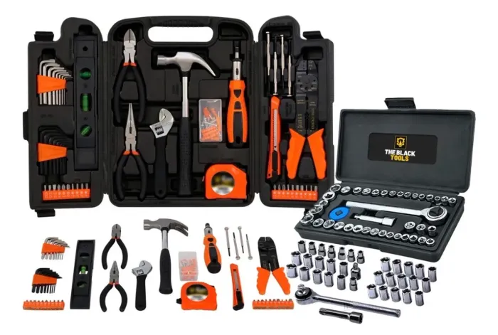 Kit jogo de ferramentas com soquetes e chaves - The Black Tools