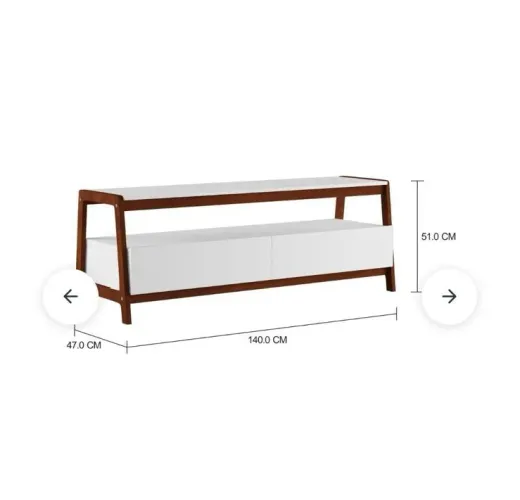 Rack Tok Stok NOVO Branco/Nozes