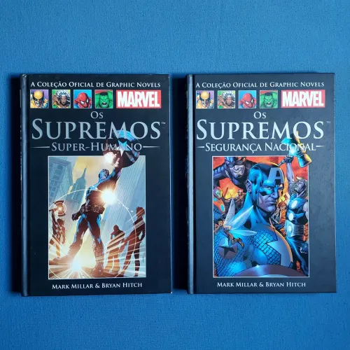 HQ Os Supremos Pt. 1 e 2 (Salvat Preta Vols 28 e 29, 360 Págs, Vingadores Marvel Ultimate)