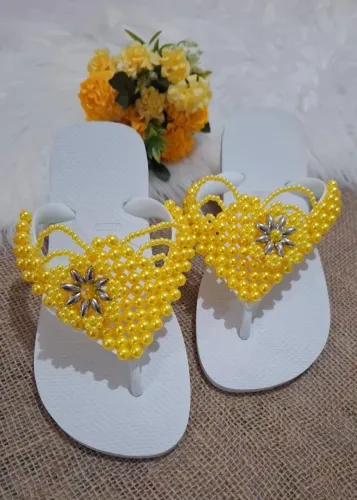 Havaianas personalizadas pérolas de luxo