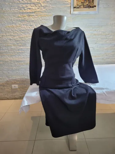 Vestido feminino Mid manga longa m