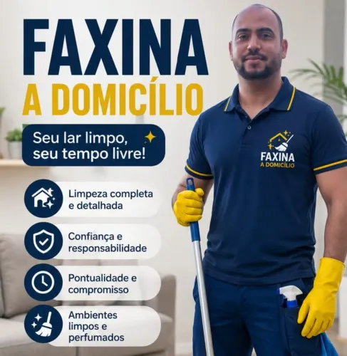Faça faxina a domicílio 