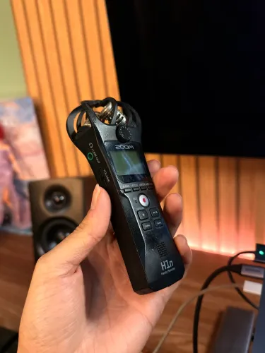 Gravador Digital De Áudio Zoom H1n Handy Recorder Black