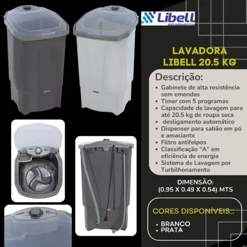 Lavadora Libell Tanquinho 20kg Nova