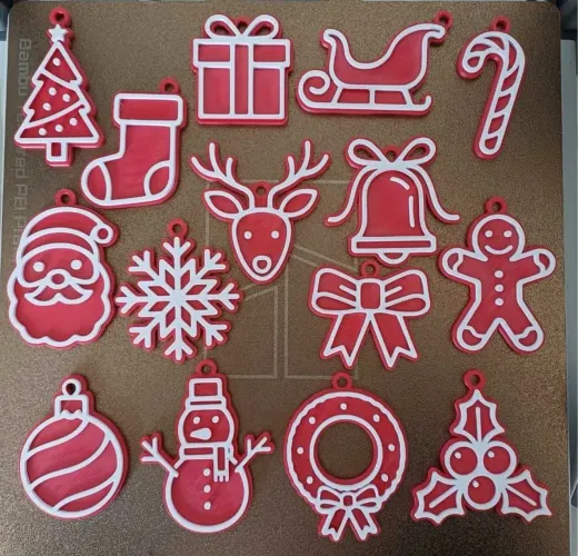 Enfeites de Natal 3d